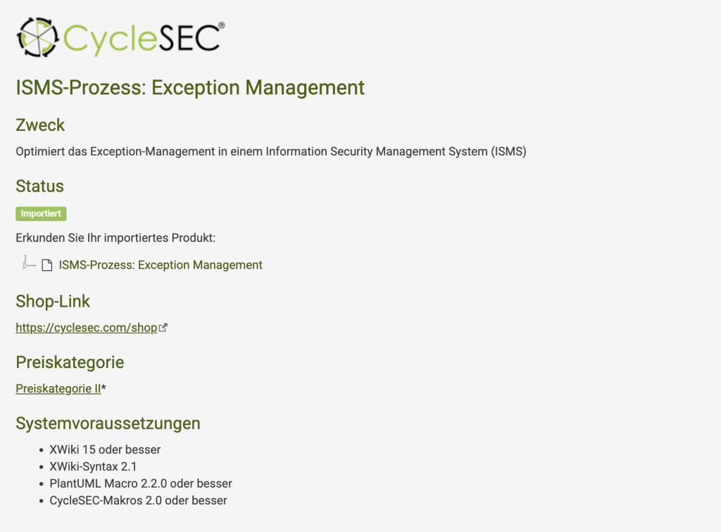 ISMS-Prozess: Exception Management - CycleSEC