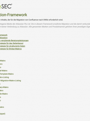 XWiki-Migration-Framework für Confluence